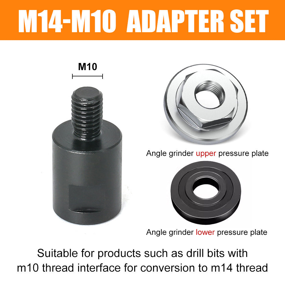 Angle Grinder M14 to M10/M10 to M14 Adapter Set Thread Converter Adapte Interface Connector Screw Connecting Rod Nuts Slotting