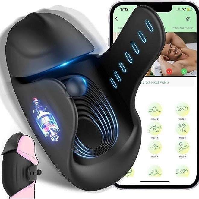 APP Control Penis Delay Trainer Vibrator Glans Stimulater Massager Male Masturbator Cock Ring Adult supplies for men