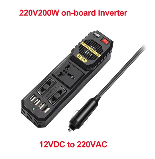 200W Car Power Inverter 12v to 220 Current Inverter 5V 3.1A 4 USB 3 Universal Socket Adapter 220 to 12V Car Power Inverter