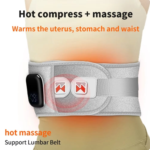 Massager for Low Back Pain Electric Waist Massager Vibration Hot Compress Lumbar Brace Belt Heating Waist Massage Back