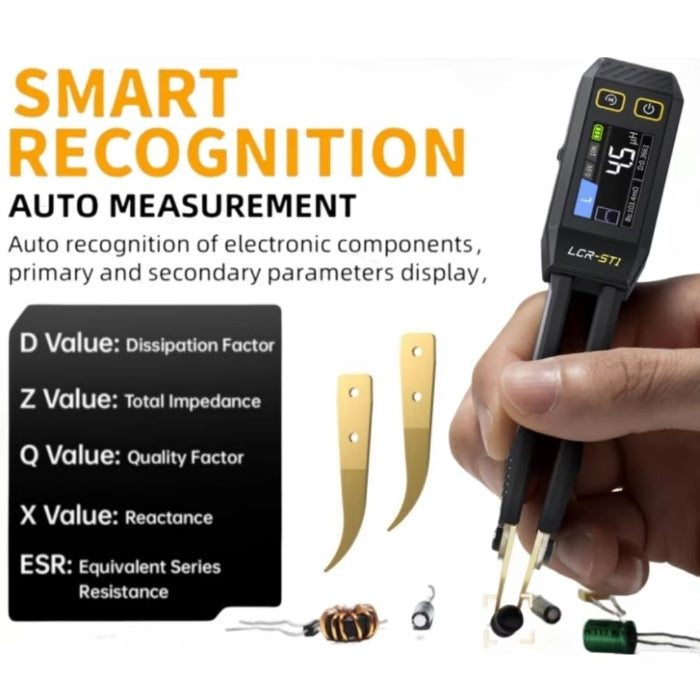 Smart Bridge Tweezer LCR SMD ESR Tester Resistance Capacitance Inductance Continuity Diode Test Auto Multimeter