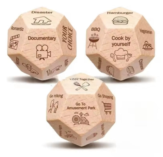 Dice for Her Him Couples Gift Ideas Food Decision Dice Games Christmas Birthday Valentines Day Gifts for Wife Husband