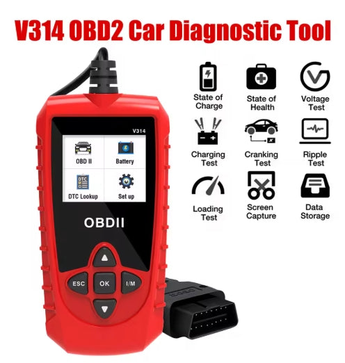 Car OBDII Scanner Detection Automotive Fault Detector Onboard Code Reading Card Reader V314 Automotive Diagnostic Tool