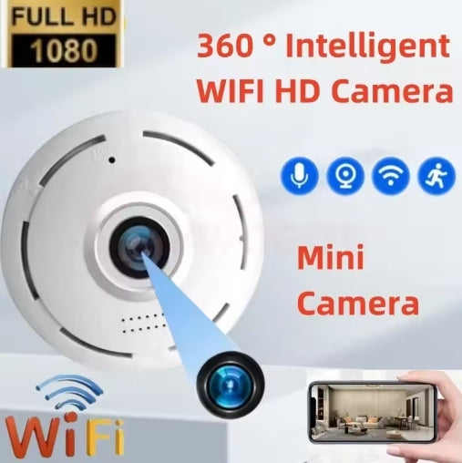 1080P HD Mini 360° Panorama Wifi Camera Smart Home Security Indoor Voice Remote Intelligent CCTV Monitoring Micro Invisible Cam