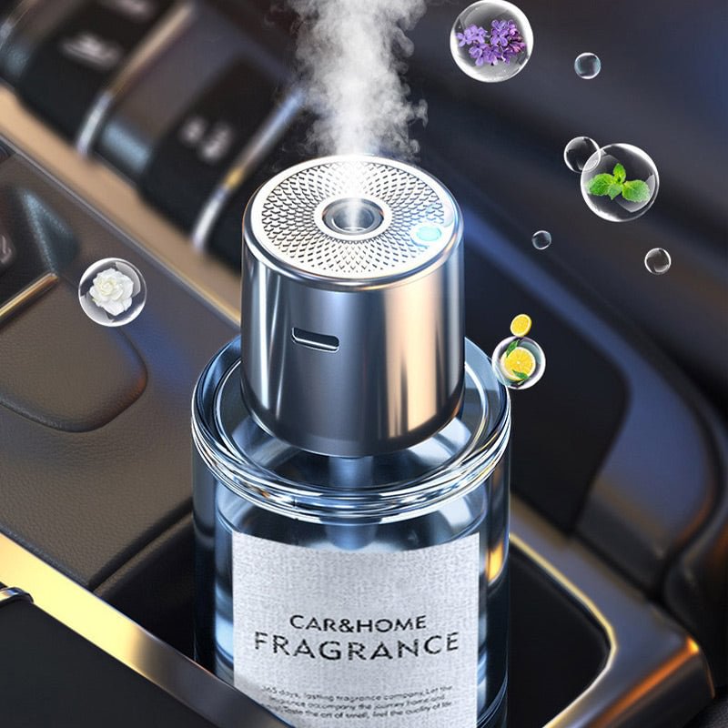 Smart Ultrasonic Atomized Car Air Freshener With 160 ml perfume - 5 Gears Adjustment & Auto On/Off