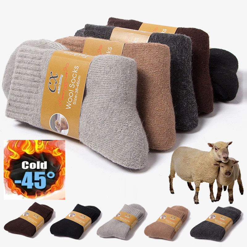 1Pair/3Pairs Men/Women Winter Thickened Wool Socks Plush Warm Socks