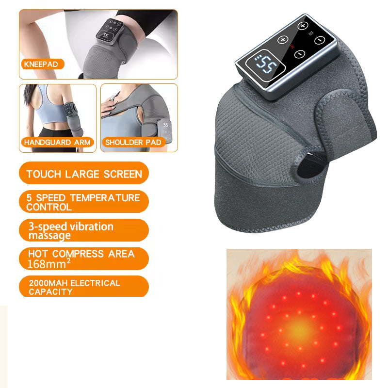 Eletric Heating Knee Massage Instrument Vibrator Knee Pad Joint for Osteoarthritis Elbow Leg Arthritis