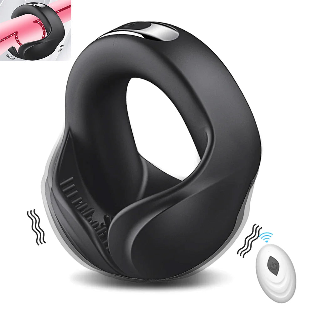 Vibrating Massage Delayed Ejaculation Ring Helps with Erections Testicle Massager Vibrator