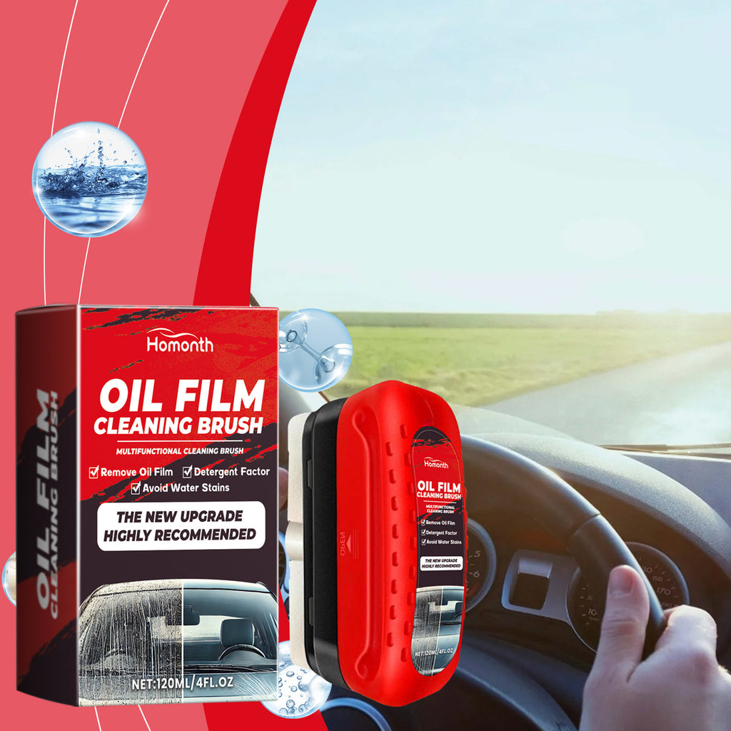 Car Glass Cleaner Brush Automotive Glass Sponge Cleaning Polishing Care Car Windshield Oil Film Cleaner Maintenance