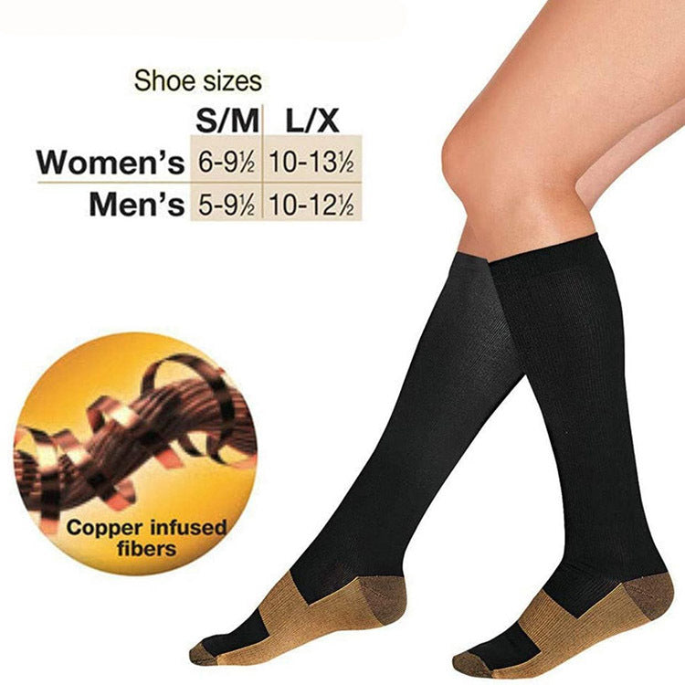 Anti Varicose Veins Socks Nylon Compression Socks Miracle Copper Socks Men Women Mid-calf Socks Outdoor Sports Socks