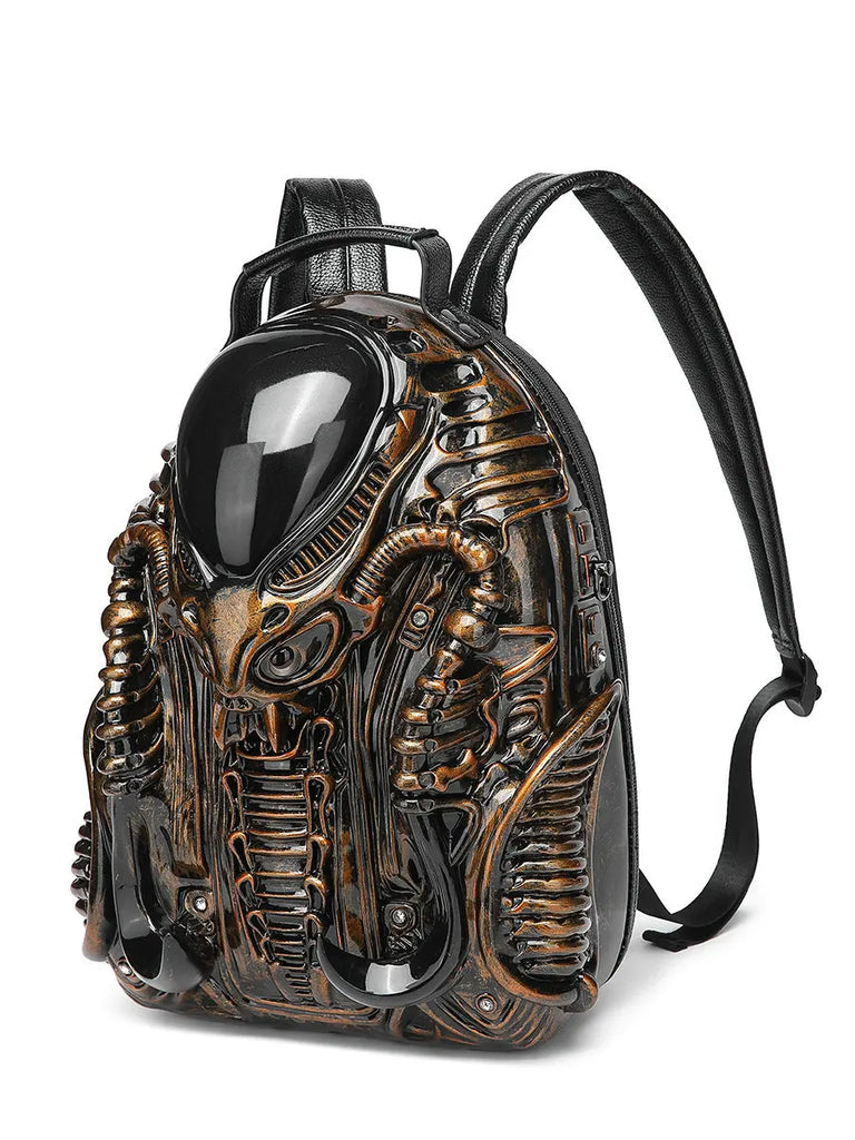 NewFashion unique special-shaped motorcycle backpack special-shaped war iron warrior street punk personality creative tide cool