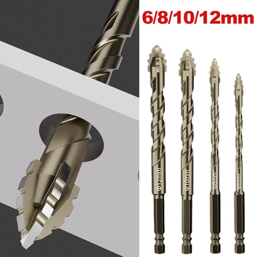 New Upgraded 6-12mm 4-edged Serrated Eccentric Drill Bits High Hardness Beve