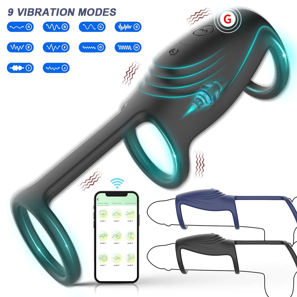 Vibrating Cock Ring Penis G Spot Stimulation Vibrator Penis Ring Couples Adult Sex Toys for Men Women 18+