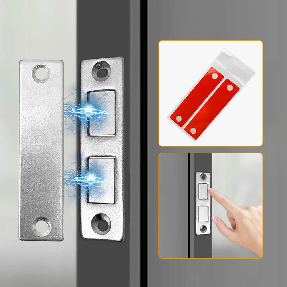 4Pcs Invisible Slim Dual Magnetic Cabinet Door Adsorbers