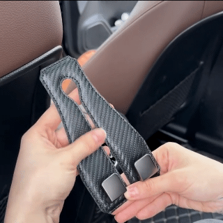 Car Back Seat Storage Carbon Fiber Hook Double Hook Holder Phone Holder