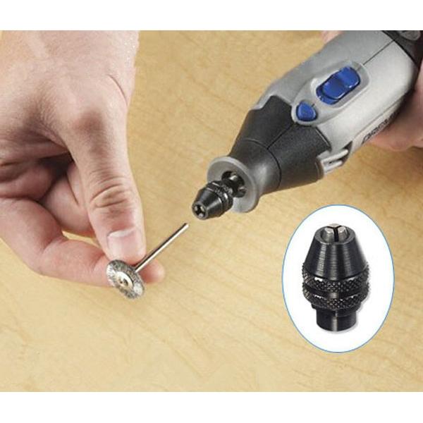 0.4-3.4mm Keyless Chuck Universal Electric Grinding Chuck for Dremel Black