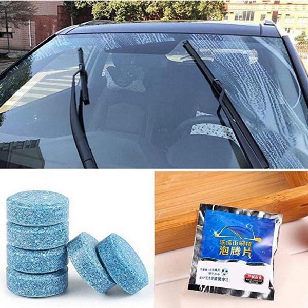 10 Pcs Car Glass Cleaning Effervescent Tablets Solid Cleaner Windshield Glass Washer Detergent Household Cleaning