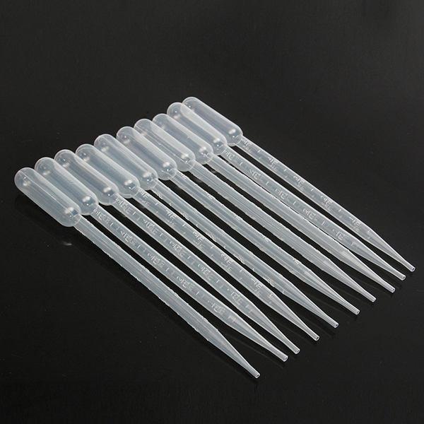 100pcs 3mL Disposable Plastic Eye Graduated Perfume Dropper Transfer Pipettes Transparent