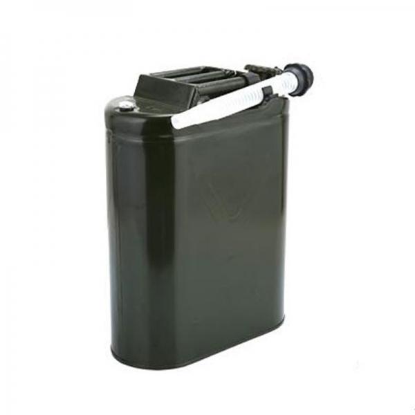 10L 0.6mm Cold-rolled Steel Petrol Diesel Can Gasoline Bucket Spare Oil Tank with Anti-lost Cap & Oil Pipe