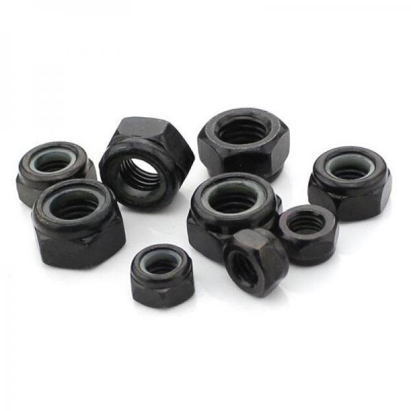 10pcs Carbon Steel Self Locking Hex Nut Nylon Insert Locknuts M10 Black