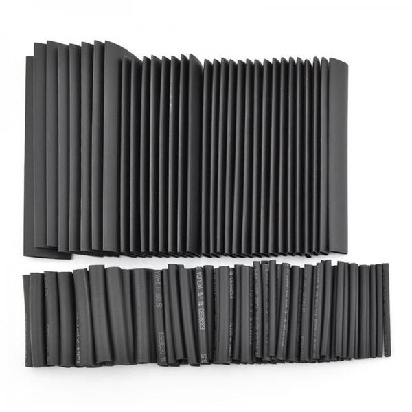 127pcs 2:1 Polyolefin Halogen Free Heat Shrink Tube Sleeving Set Black