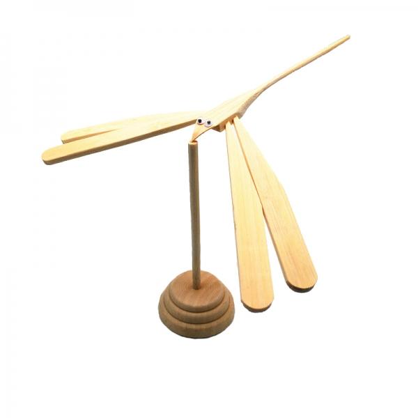 14cm Balancing Bamboo Dragonfly Vietnam Bamboo Copter Handmade DIY Creative Finger Toys Crafts