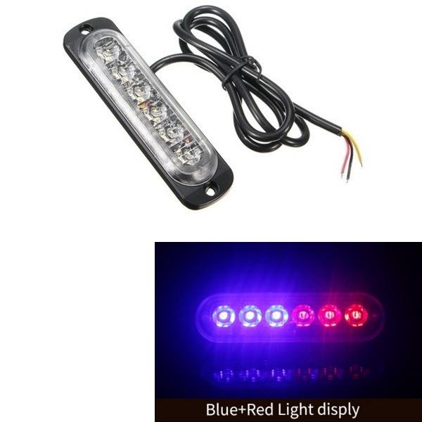 18W LED Car Strobe Light Emergency Lamp Warning Flashing Lighting - Red&Blue Light