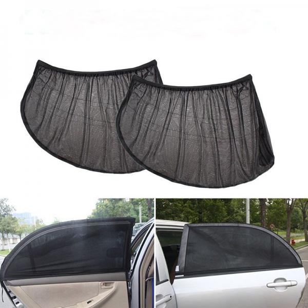 2 pcs Car Side Front Window Sun Shade Mesh Cover Shield Sunshade UV Protector