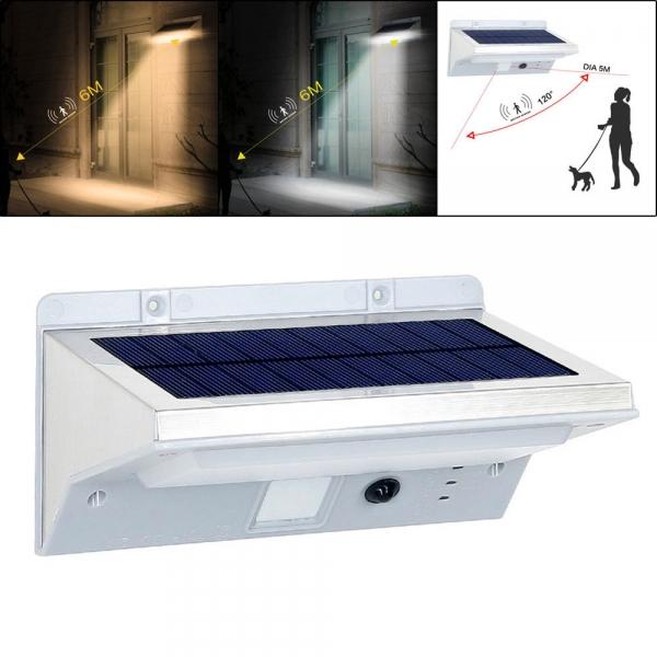 21 LED Solar PIR Motion Sensor Wall Light Waterproof Garden Lamp 3 Modes