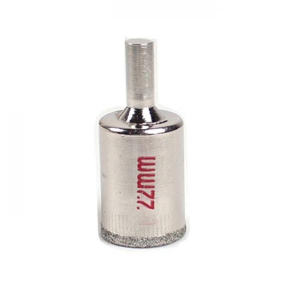 22mm Diamond Coated Drill Bit Hole Saw Kit Glass Cutter Tip Silver - stringsmall