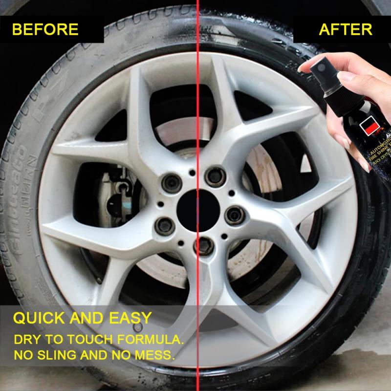 30ml Auto Tire Shine Spray Car Wheel Tire Cleaning Refurbishing Car Waxing Tire Polish Cleaner Maintenance Car Supplies