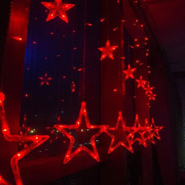 3M Waterproof Star LED String Light Party Wedding Decor w/ Tail Plug Red