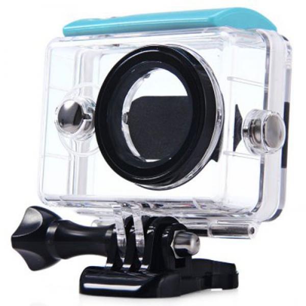 40m Wateproof Case for XiaoMi Yi Action Camera Transparent & Blue