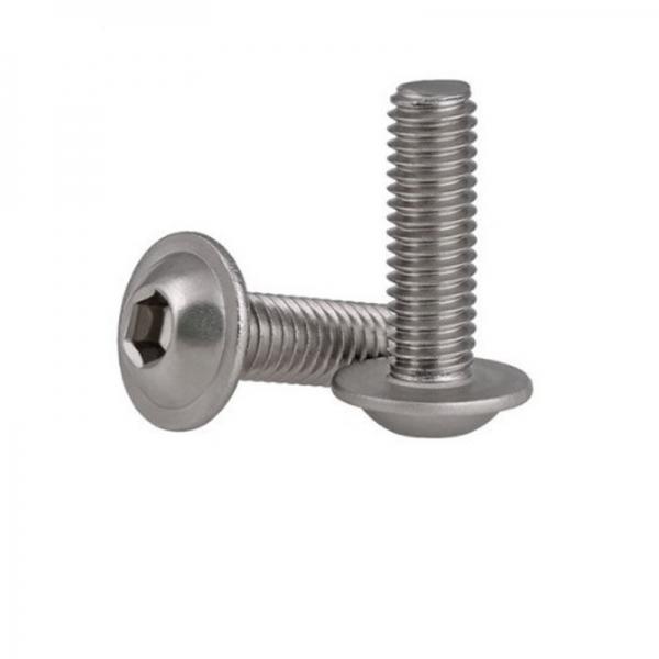 50Pcs 304 Stainless Steel Half Round button Flange Head with Washer Inner Hex Socket Allen Screws Bolt - M6x25