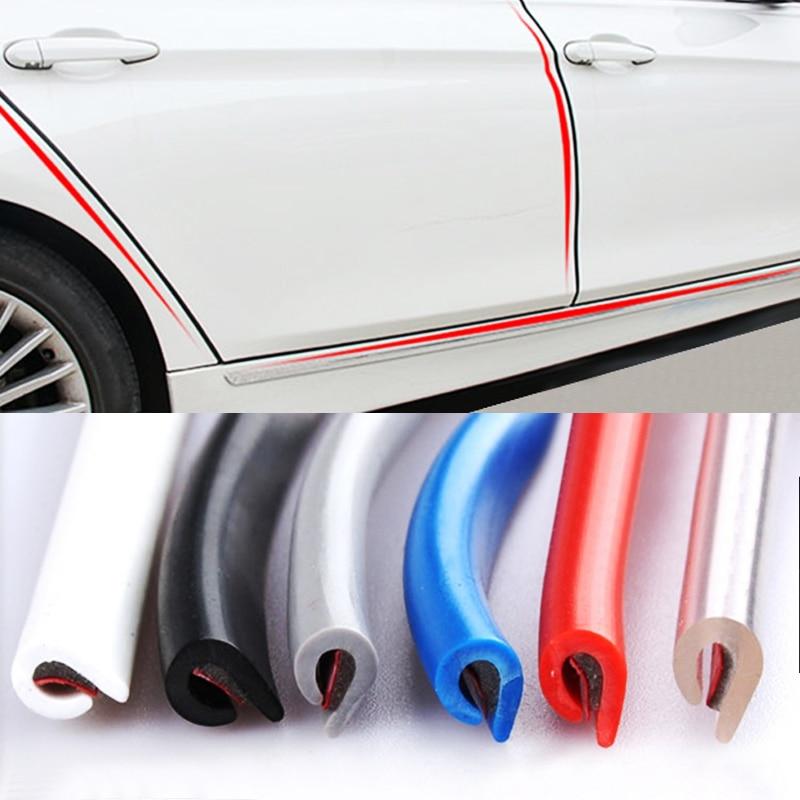 5M/10M Car Door trips Rubber Edge Protective Strips Side Doors Moldings Adhesive Scratch Protector Vehicle For Cars Auto