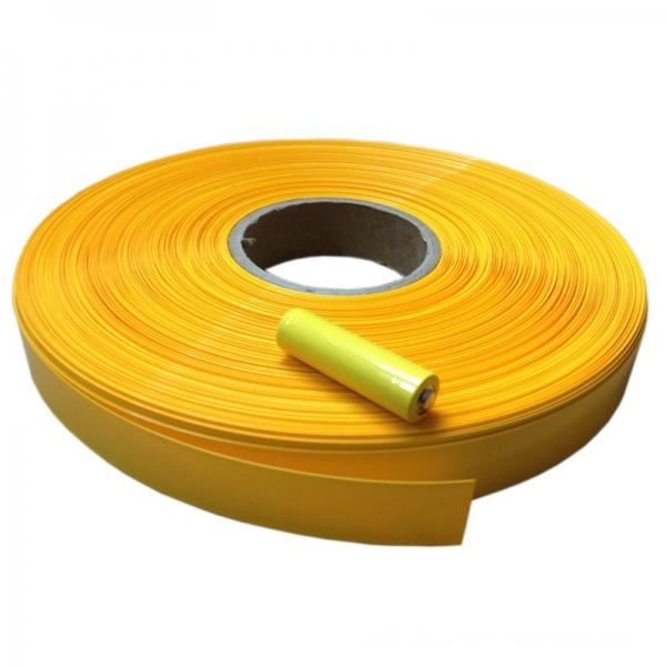 5m 29.5mm Wide PVC Heat Shrink Tubing Wrap (18650 18500 Battery) Yellow