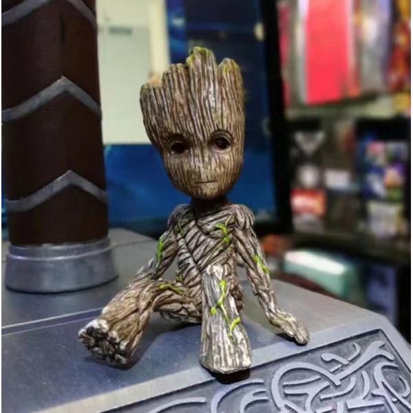 Anime Groot Figure Guardians of The Galaxy 2 Tree Man Baby Collectible Model Toys - Sitting