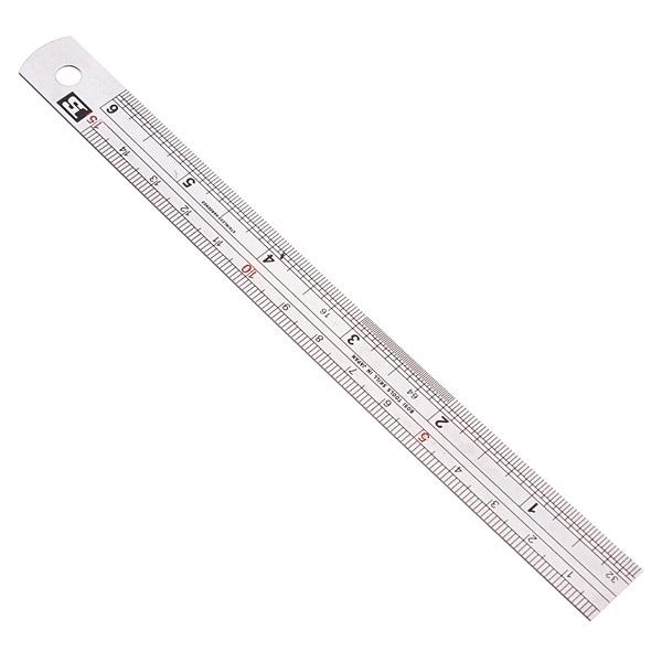 BOSI 15cm Stainless Steel Ruler Standard Imperial & Metric Ruler Silver