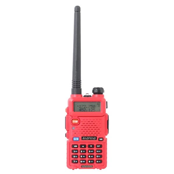 Baofeng BF-UV5R Dual-Band FM Transceiver Walkie Talkie US Plug Red