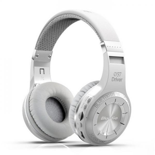 Bluedio H+ Turbine Wireless Headset FM Bluetooth 4.1 Stereo Headphone White