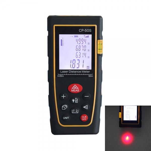 CPTCAM CP-50S Portable Handheld 50m Mini Laser Rangefinder / Distance Measuring Meter Black & Yellow