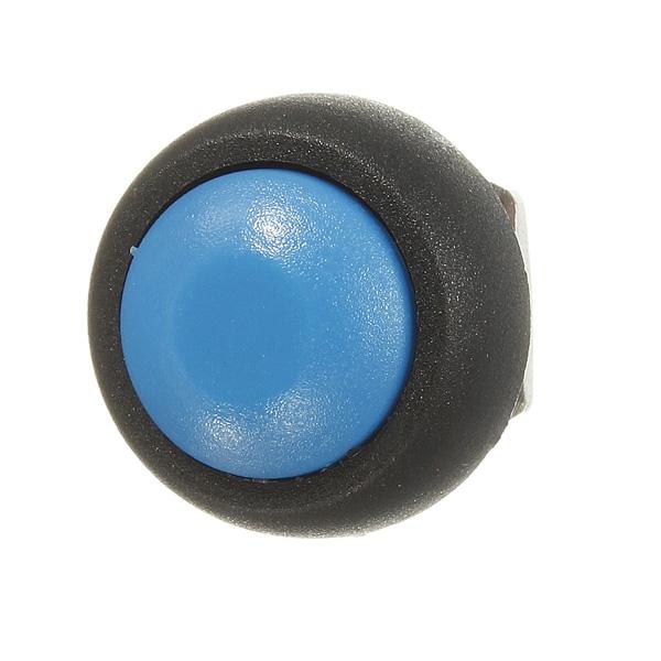 Car Waterproof OFF / ON Round Button Horn Switch - Blue