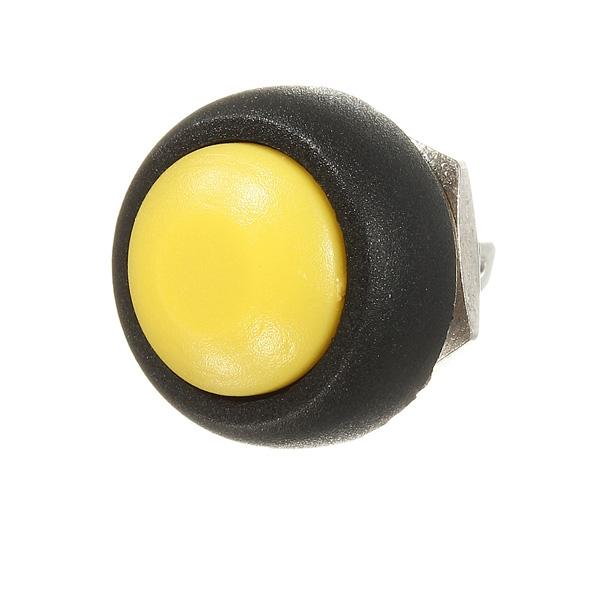 Car Auto Momentary OFF / ON Push Round Button Horn Switch Yellow - stringsmall