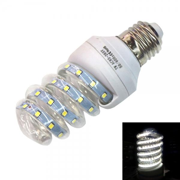 E27 7W 6000K White Light 560LM 36-SMD2835 Spiral Shape LED Bulb (AC 85-265V)