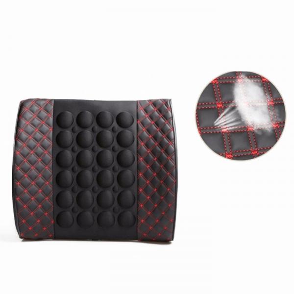 Electric Massage Lumbar Support Car Pillow Massage Cushion Red & Black