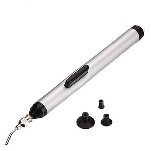 FFQ939 Anti-static IC SMD Vacuum Sucking Pen Easy Pick Hand Tool with Suction Headers & Needle Silver