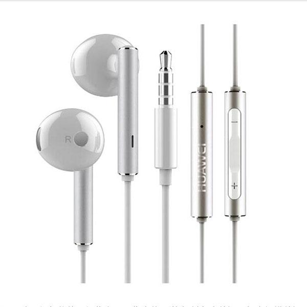 Original Huawei AM116 1.2M 3.5mm Jack In-Ear Style Earphone with Microphone Volume Control White & Silver