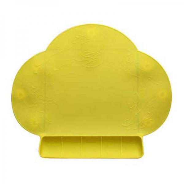 Lightweight Anti-slip Waterproof Infant Silicone Diner Placemat Yellow