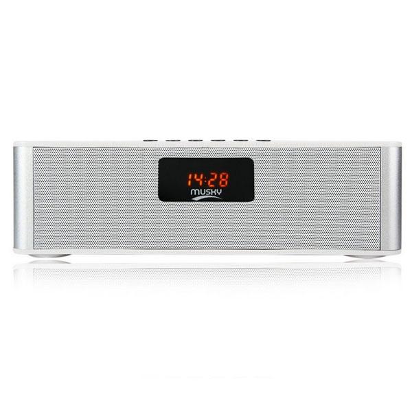 MUSKY DY21L Wireless Bluetooth Stereo Speaker Support TF U Disk FM Radio - White