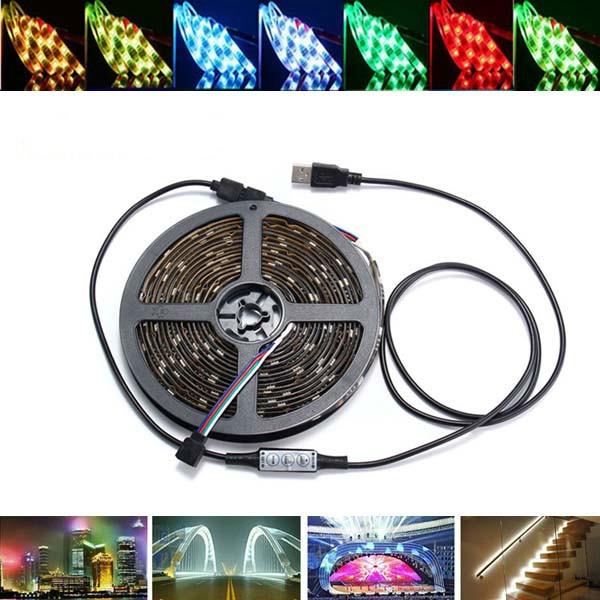 TikTok lights 3M DC 5V RGB LED Strip Light Waterproof Manual Control